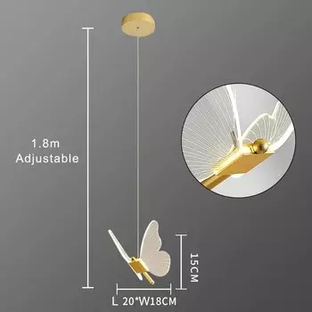 Подвесной светильник JIANKEXING бабочка прозрачный