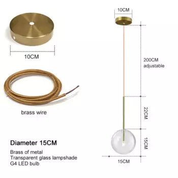 Подвесной светильник JIANKEXING стеклянный