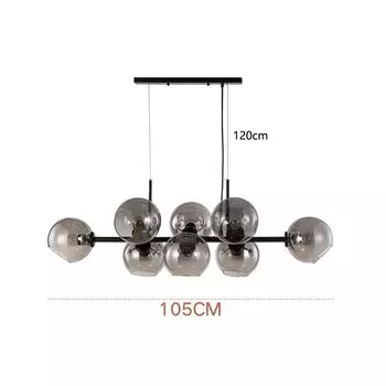 Подвесной светильник JIANKEXING, стеклянный шар, черный/золотой