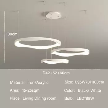 Подвесной светильник LNLZ белый/черный