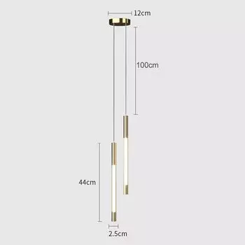 Подвесной светильник lyfs, золотистый, из железа и акрила