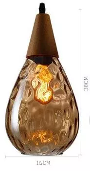 Подвесной светильник Marmenkina деревянный стеклянный