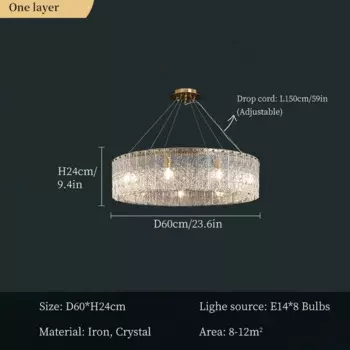 Подвесной светильник Moonriver из железа и хрусталя