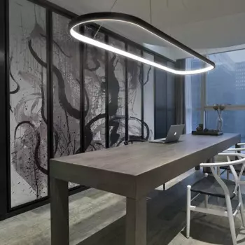 Подвесной светильник MZISOSOD Эллиптический LED белый/черный