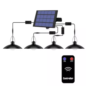 Подвесной светильник на солнечной батарее с двойной головкой