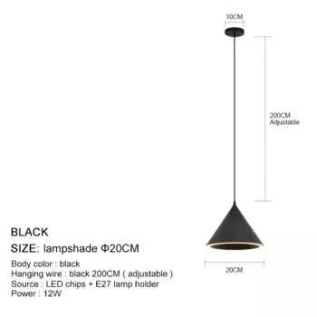 Подвесной светильник OKUDO LED черного цвета
