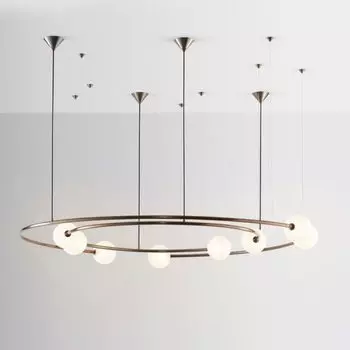 Подвесной светильник OPKMB, золотой/черный, шар