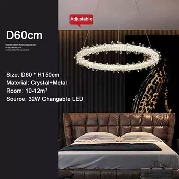 Подвесной светильник OWEN LYCA, хрустальный, трехцветный