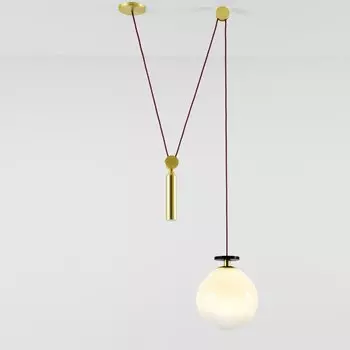 Подвесной светильник QINGYUNKE стеклянный, металлический