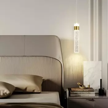 Подвесной светильник с золотым кристаллом, настенная лампа для спальни, Современная Потолочная люстра для кухни, островка, гостиной