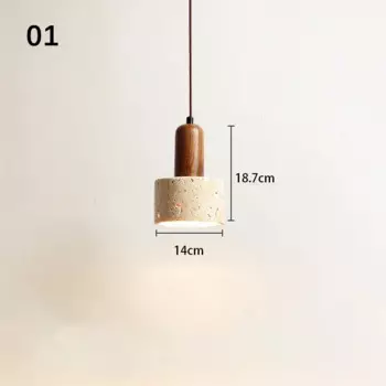 Подвесной светильник SANDYHA Retro Yellow Hole из каучукового дерева