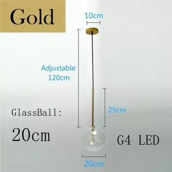 Подвесной светильник со стеклянным шаром NoEnName_Null