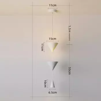 Подвесной светильник TAONUANSHU конический черный/белый