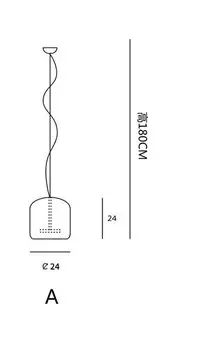 Подвесной светильник TAONUANSHU стеклянный золотой