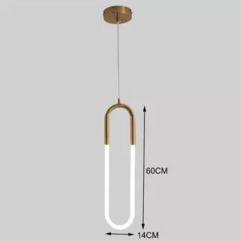 Подвесной светильник Thrisdar золотого цвета