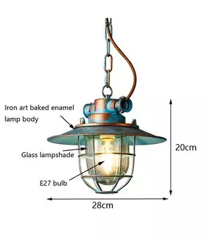 Подвесной светильник wecus железный стеклянный