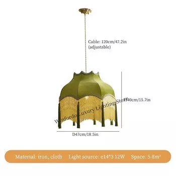 Подвесной светильник Winfordo, зеленый, 12Вт