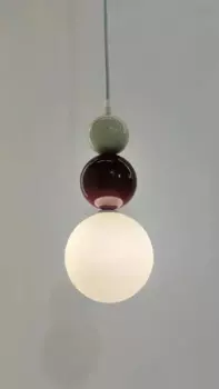 Подвесной светильник Xiffenty, кованое железо+стекло, кремовый