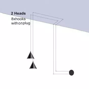 Подвесной светильник xiuxiu, черный, теплый/холодный/нейтральный свет