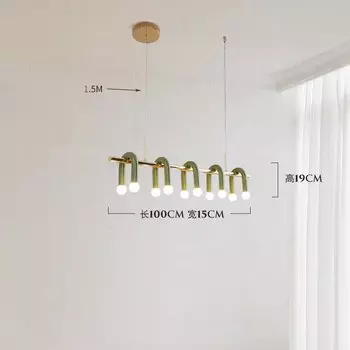 Люстра для ресторана в кремовом стиле, современный минималистский дизайнер, скандинавский обеденный стол и люстра для учебы с длинной полосой