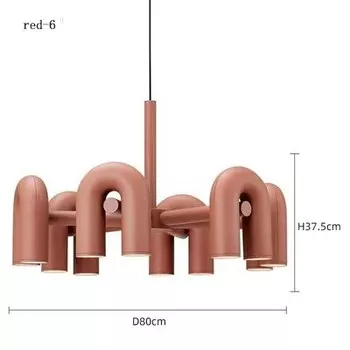 Современная простая креативная лампа Bauhaus для гостиной, столовой, дизайнерская спальня для мальчиков, индивидуальная художественная Подвесная лампа U-образной формы