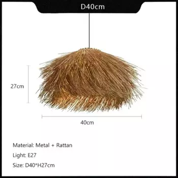 Подвесной светильник YANKE из ротанга