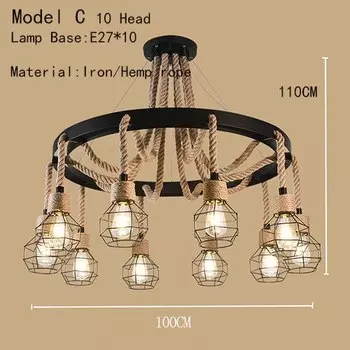 Подвесной светильник ZHB stcfies винтажный из железа