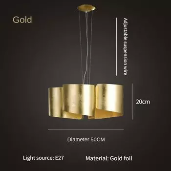 Подвесной светильник ZISIZ Jinbo E27 золотой