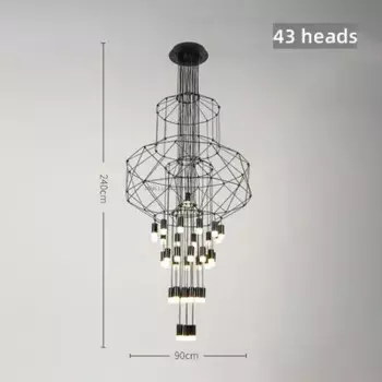 Подвесные LED люстры JIANKEXING, черный акрил, G9