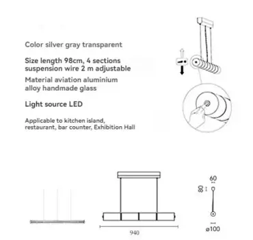 Подвесные стеклянные светильники Artpad