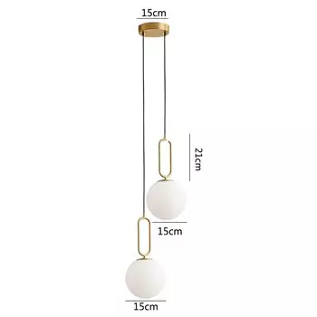 Подвесные светильники ADELIER из стекла и латуни