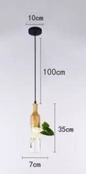 Подвесные светильники ASANZUO, дерево, стекло, теплый/холодный белый свет, E27