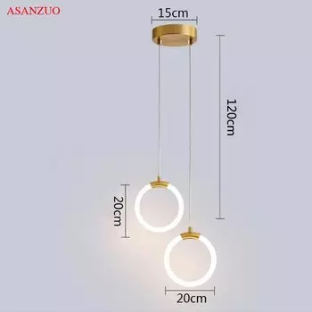 Подвесные светильники ASANZUO латунные одно/двухголовые