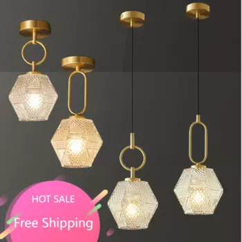 Подвесные светильники для спальни, прикроватный современный стеклянный декоративный потолочный светильник для ресторана, люстры, скандинавский светильник