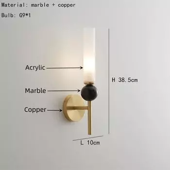Подвесные светильники IWP из мрамора и меди