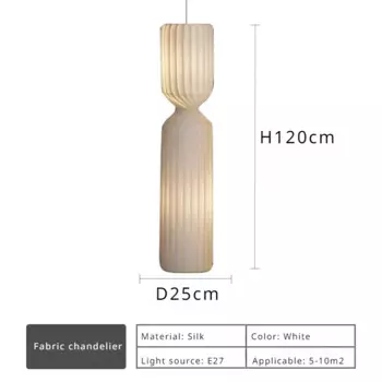 Подвесные светильники MZISOSOD белые шелковые цилиндрические