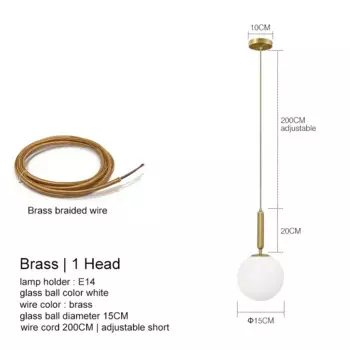 Подвесные светильники QINGYUNKE стеклянные золотисто-черные