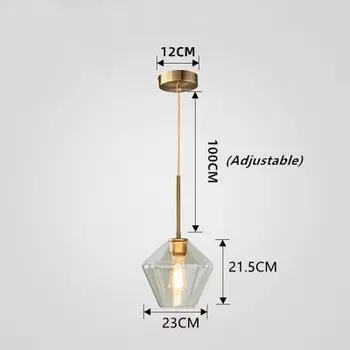 Подвесные светильники QINGYUNKE стеклянные золотые