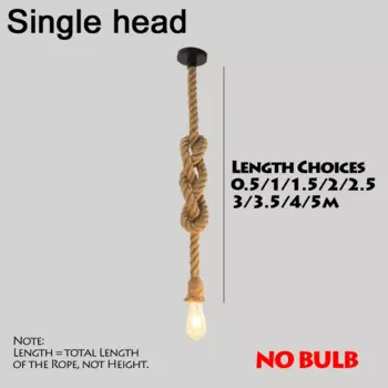 Подвесные светильники QIUCI из пеньковой веревки