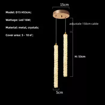 Подвесные светильники SaloEElaitte золотые с кристаллами K9