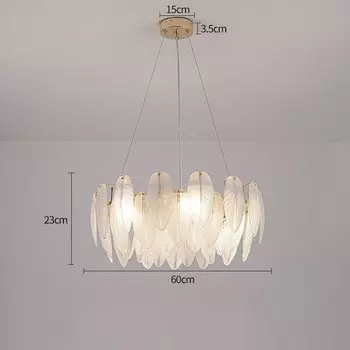 Подвесные светильники SANDYHA из перьев и стекла, золото E14