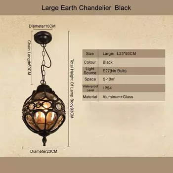 Подвесные светильники wecus, ретро, стеклянные, черные/бронзовые
