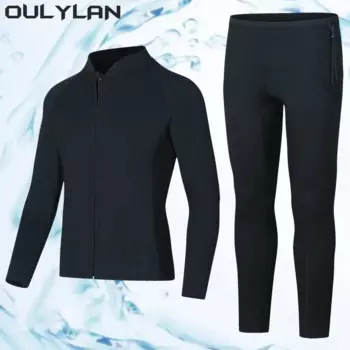 Подводный костюм для дайвинга Oulylan, неопреновый гидрокостюм 3 мм для мужчин и женщин, куртка для кайтсерфинга, серфинга, подводной охоты, штаны, одежда, влажный костюм