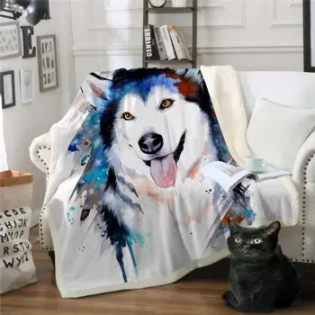 Покрывало из микрофибры с принтом в виде животных