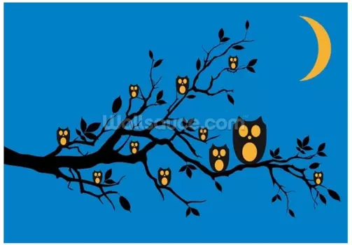 Пользовательские детские обои, ночные совы на дереве, 3D Мультяшные фрески для детской комнаты диван фон водонепроницаемые обои
