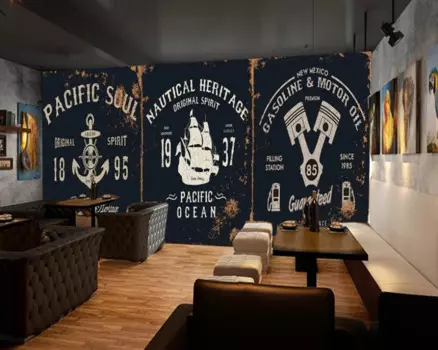 Пользовательские Ретро обои, 3D Мультяшные фрески для кафе, ресторана, отеля, фоновые настенные ПВХ обои