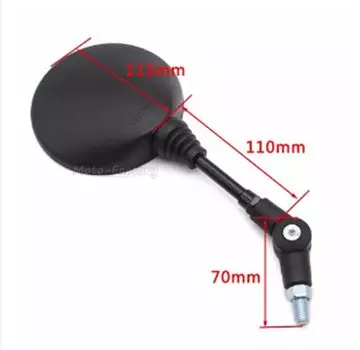 Пользовательский черный Универсальный складной мотоциклов зеркало мотоцикл сбоку Зеркала Зеркало заднего вида 8 мм 10 мм для Yamaha Honda Suzuki