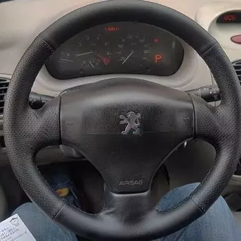Пользовательский DIY автомобиль крышка рулевого колеса 100% подходит для Peugeot 206 1998-2005 206 SW CC 2003 2004 2005 206 Авто Аксессуары интерьера