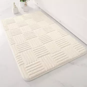 Полиэстеровый полосатый коврик для ванной