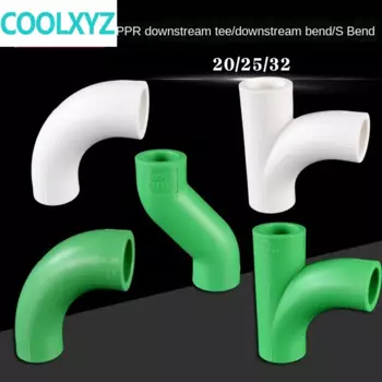 Полипропиленовый тройник с S-образным изгибом 1/2"-3/4"-1", 20/25/32 PPR